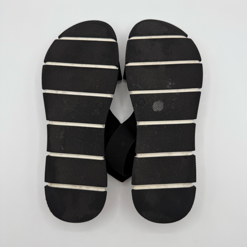 Steve Madden Gavia Elastic Strap Platform Sandals Black/White Women’s 10 - Picture 12 of 12